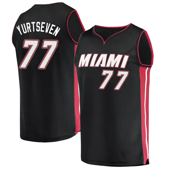 Youth Omer Yurtseven Miami Heat Fanatics Branded Black Fast Break Jersey - Icon Edition