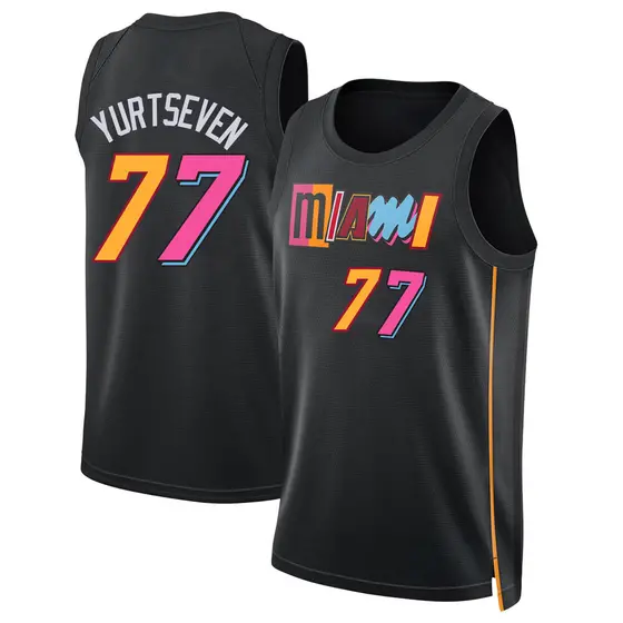 Youth Omer Yurtseven Miami Heat Nike Swingman Black 2021/22 City Edition Jersey