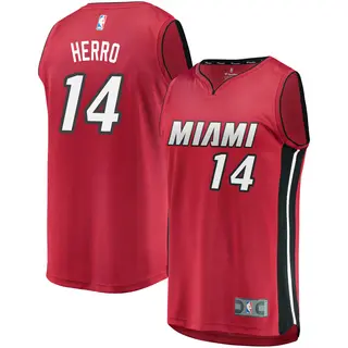 Youth Tyler Herro Miami Heat Fanatics Branded Red Fast Break Jersey - Statement Edition