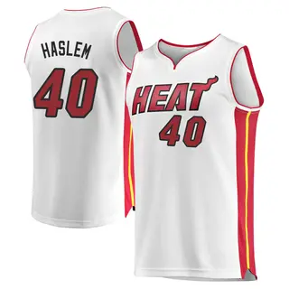 Youth Udonis Haslem Miami Heat Fanatics Branded White Fast Break Jersey - Association Edition